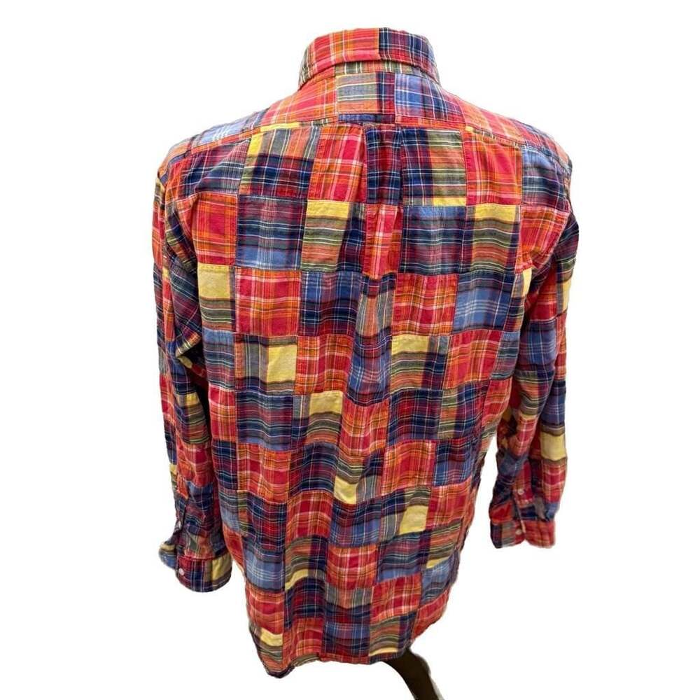 Ralph Lauren Classic Fit Multicolor Madras Patchwork Button-Down Shirt - Picture 3 of 4